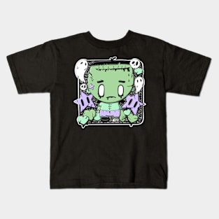 Frankenstein zombie boy in kawaii style Kids T-Shirt